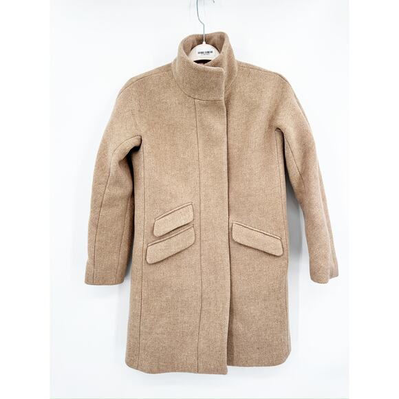 J. Crew Cocoon Coat in Italian Stadium Cloth Wool Blend in Cream 00 - Picture 5 of 8